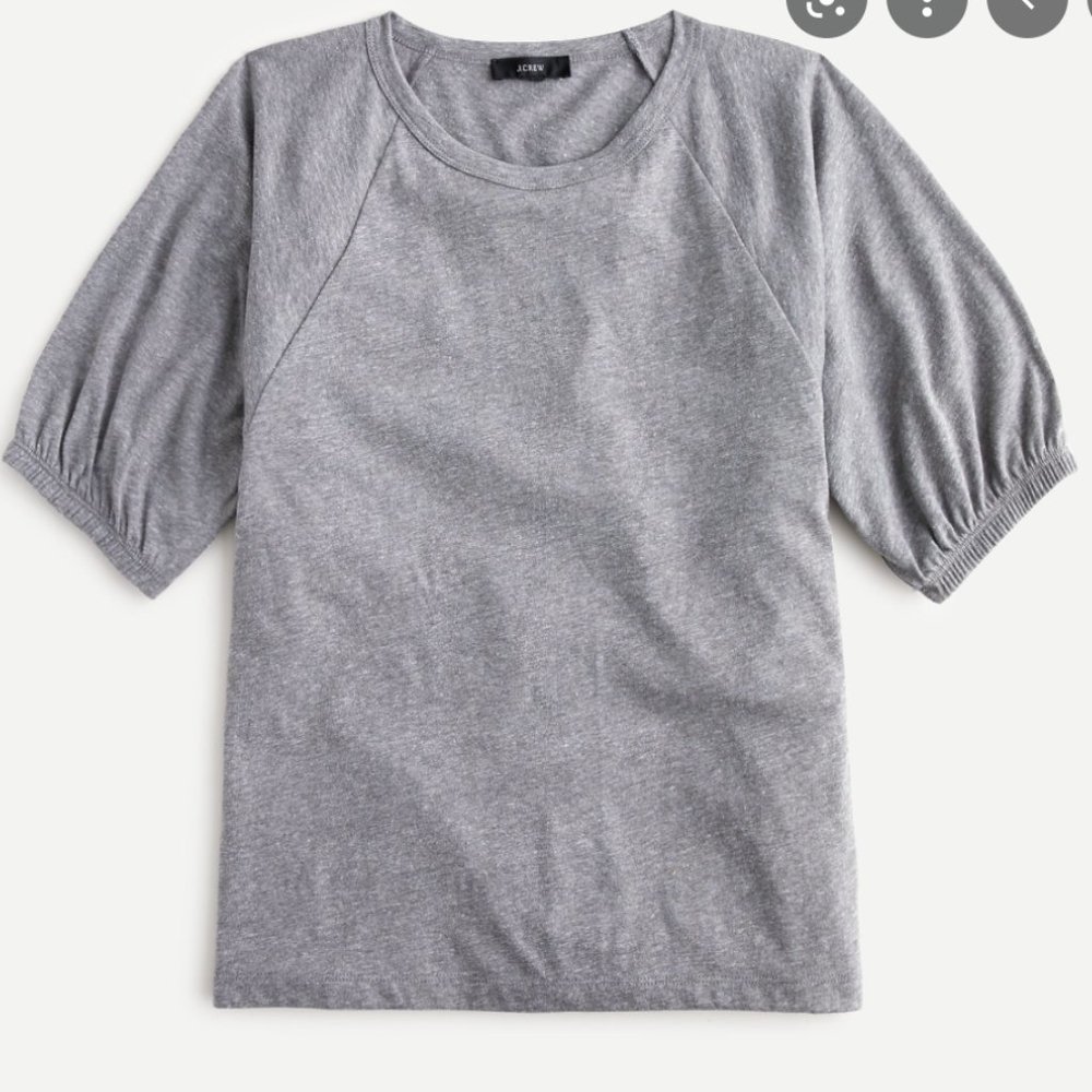 Madewell Gray Puff Sleve T Shirt, Small